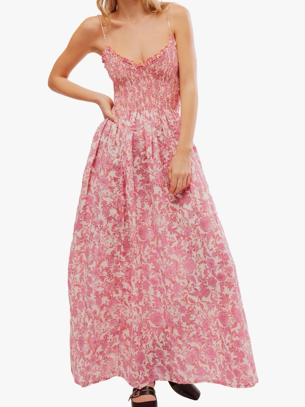 Free People Floral Print Maxi Dress